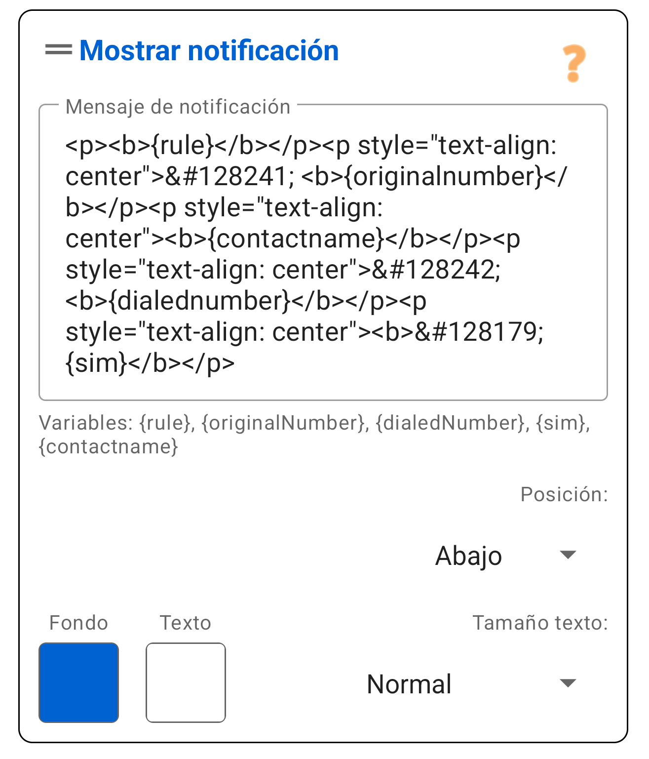 Notificación (Estándar)