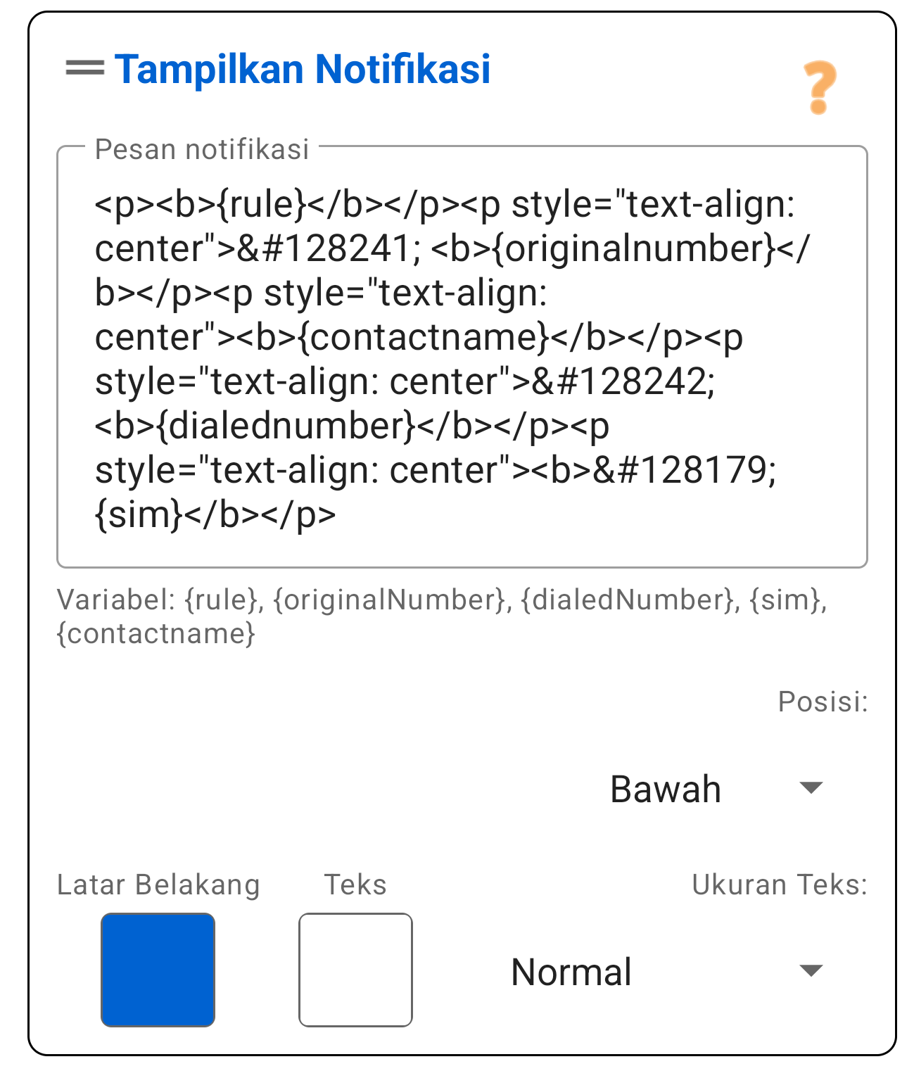 Notifikasi (Standar)