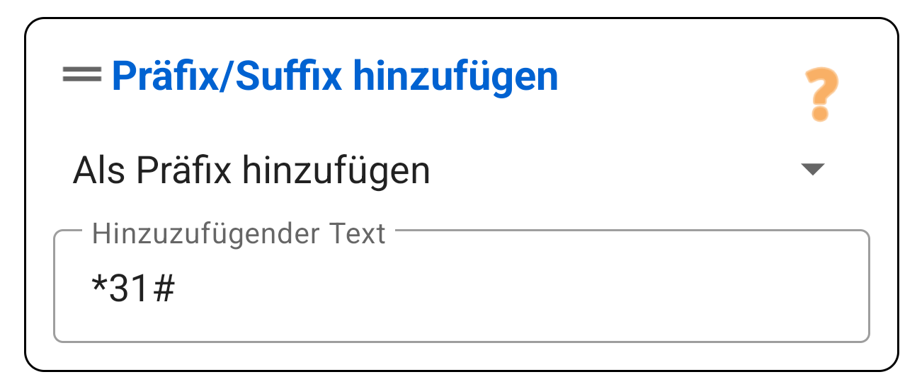 Präfix / Suffix