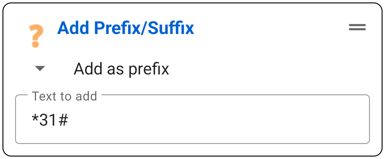 קידומת / סיומת (Prefix / Suffix)