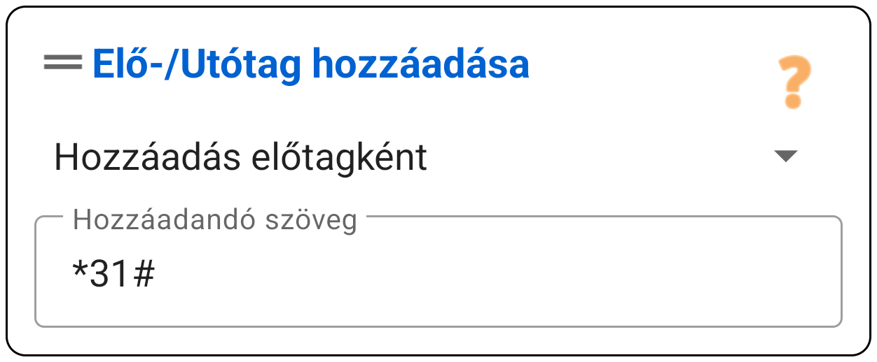 Előtag (Prefix) / Utótag (Suffix)