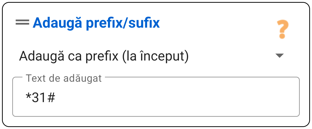 Prefix / Sufix