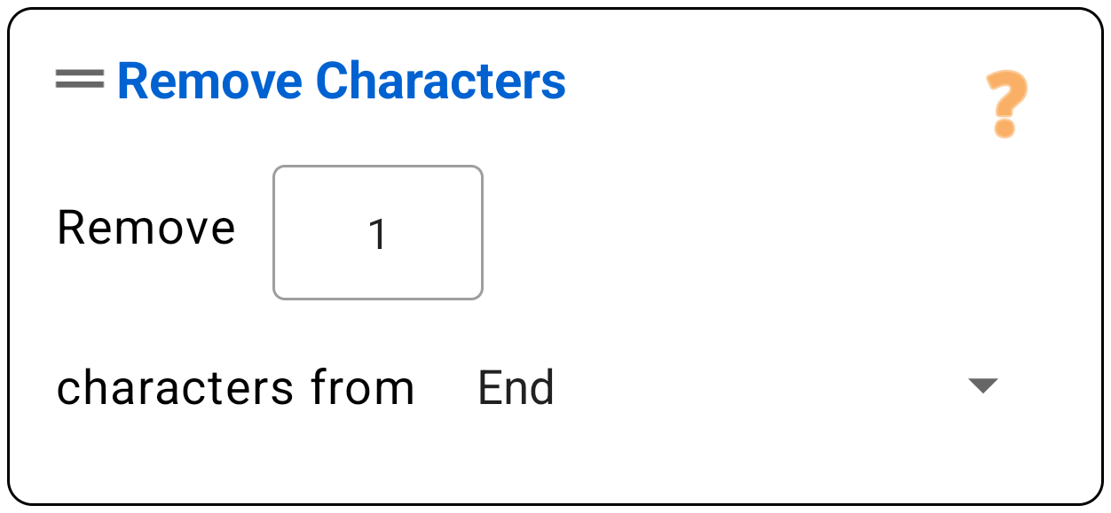 Remove Characters (Start/End)