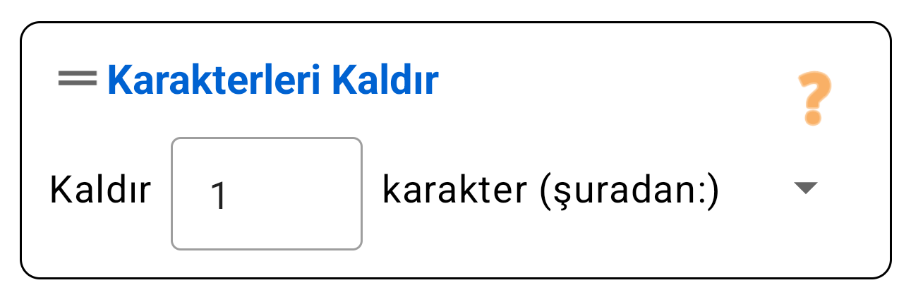 Karakter Sil (Baş/Son)