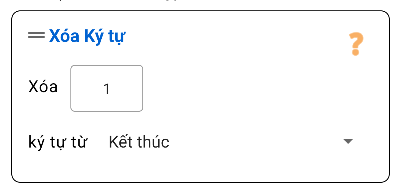 Xóa Ký tự (Đầu/Cuối)