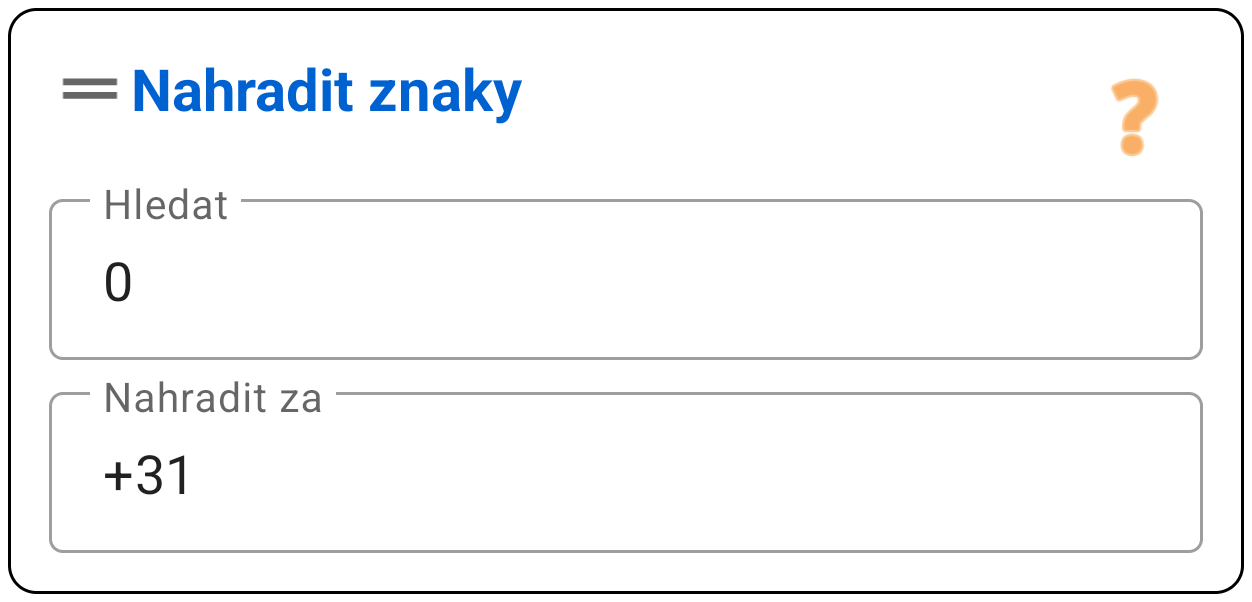 Nahradit text