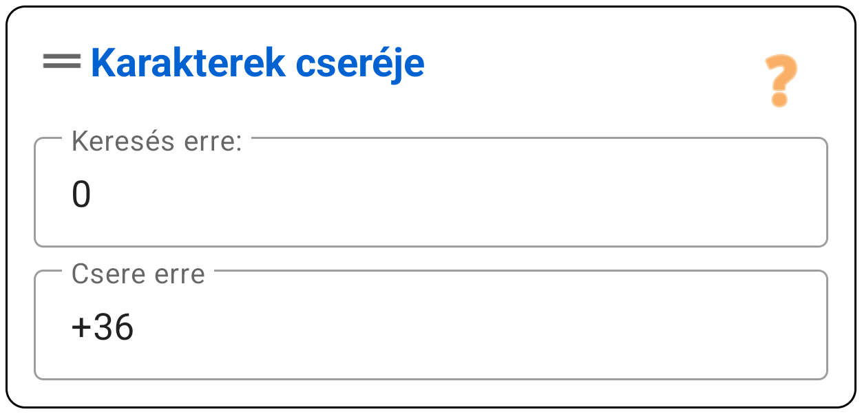 Karakterek Cseréje