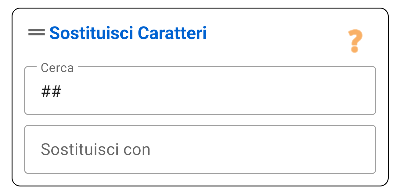 Sostituisci Caratteri