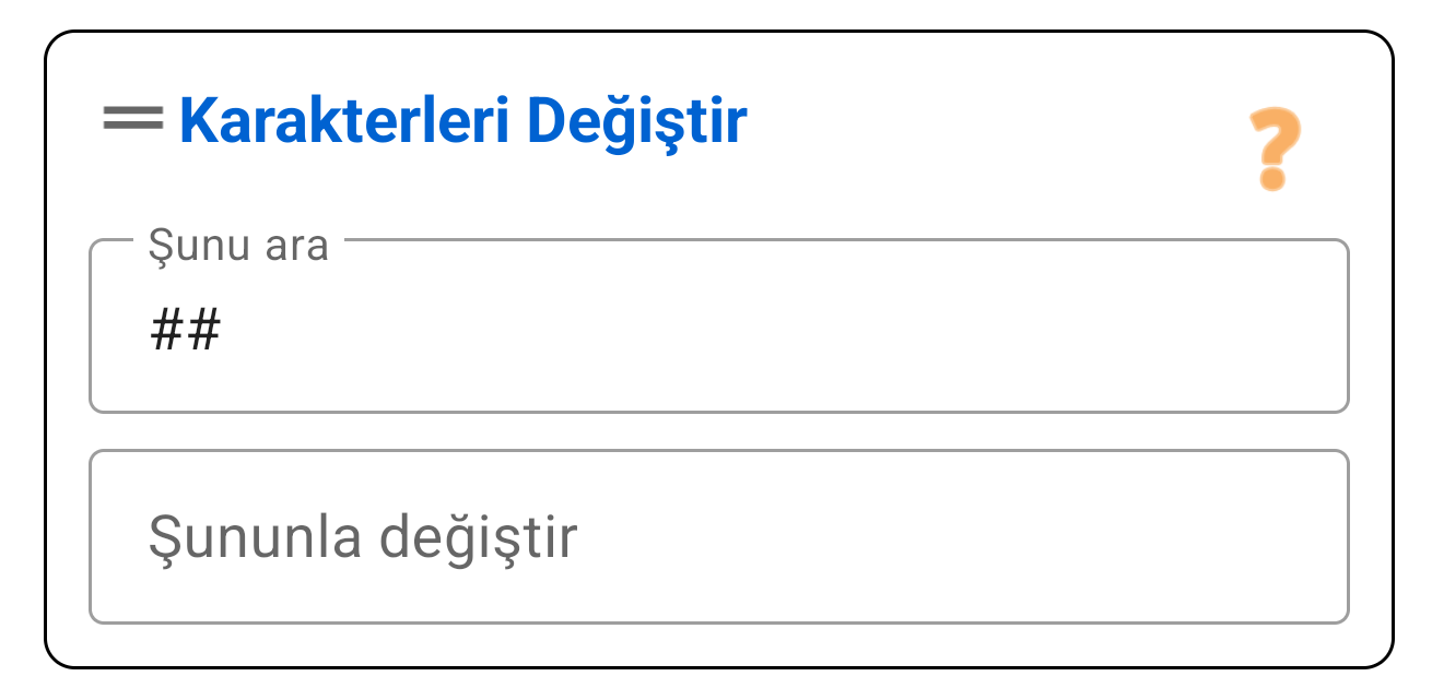 Karakter Değiştir
