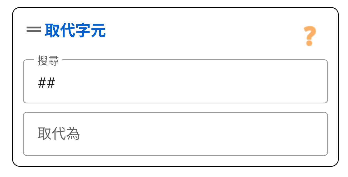 替換字元