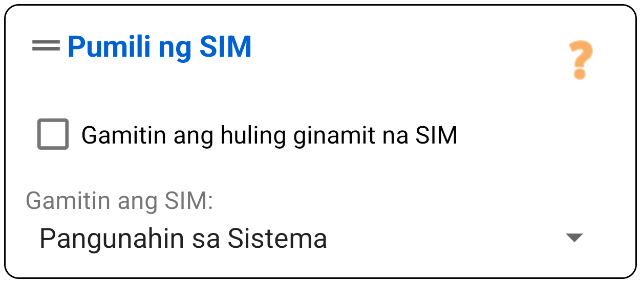 Piliin ang SIM