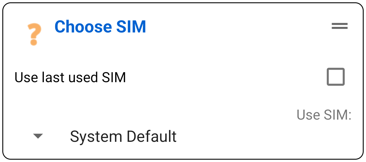 בחר SIM