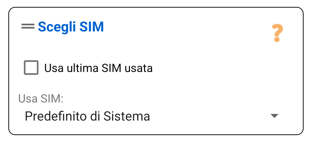 Scegli SIM