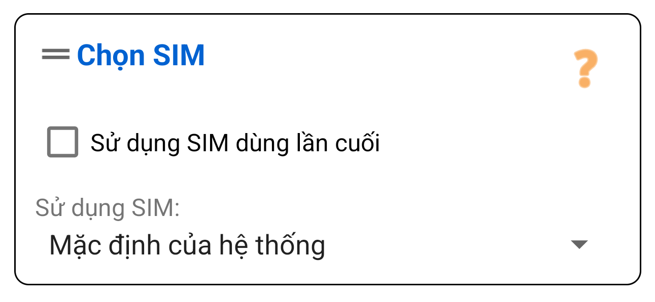 Chọn SIM