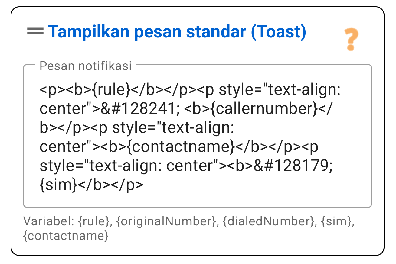 Tampilkan pesan 'Toast'