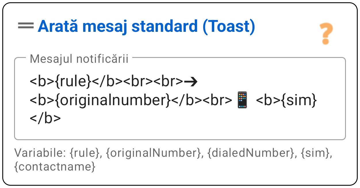 Arată mesaj 'Toast'