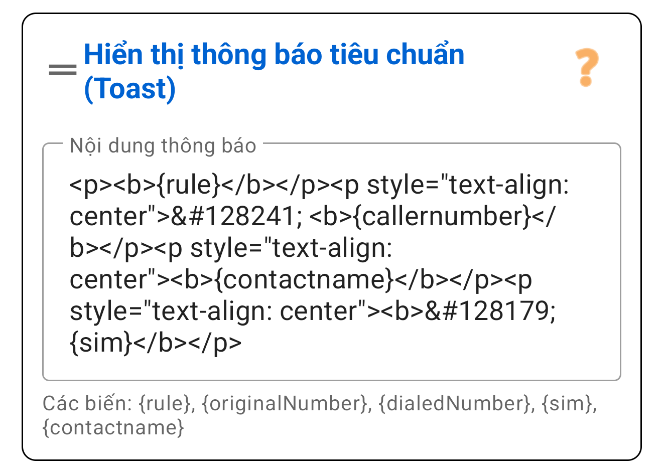 Hiện thông báo 'Toast'