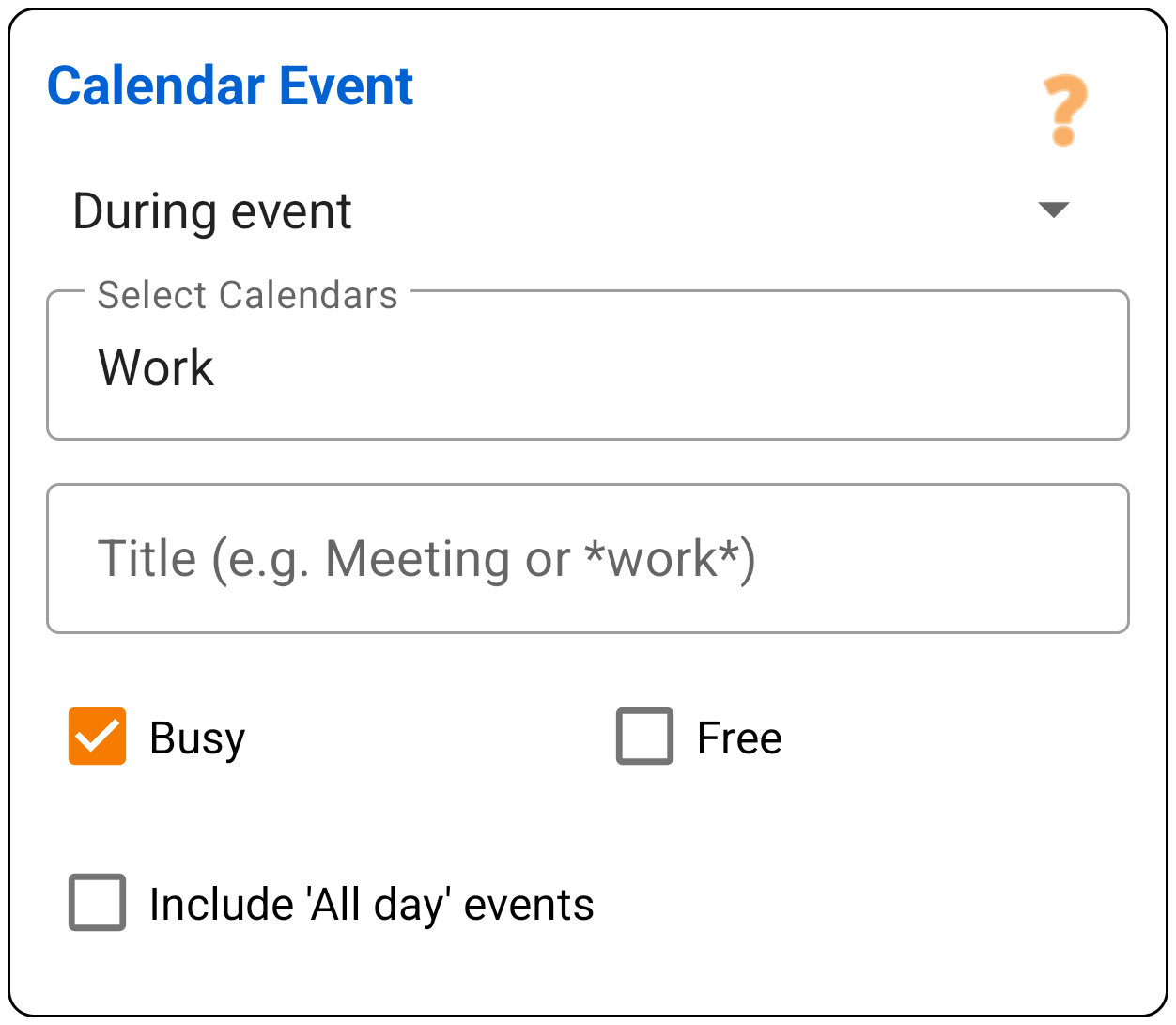 Calendar Event
