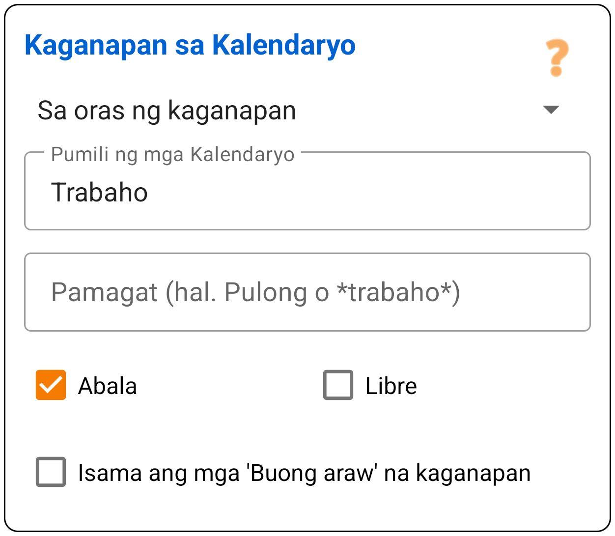 Appointment sa Kalendaryo