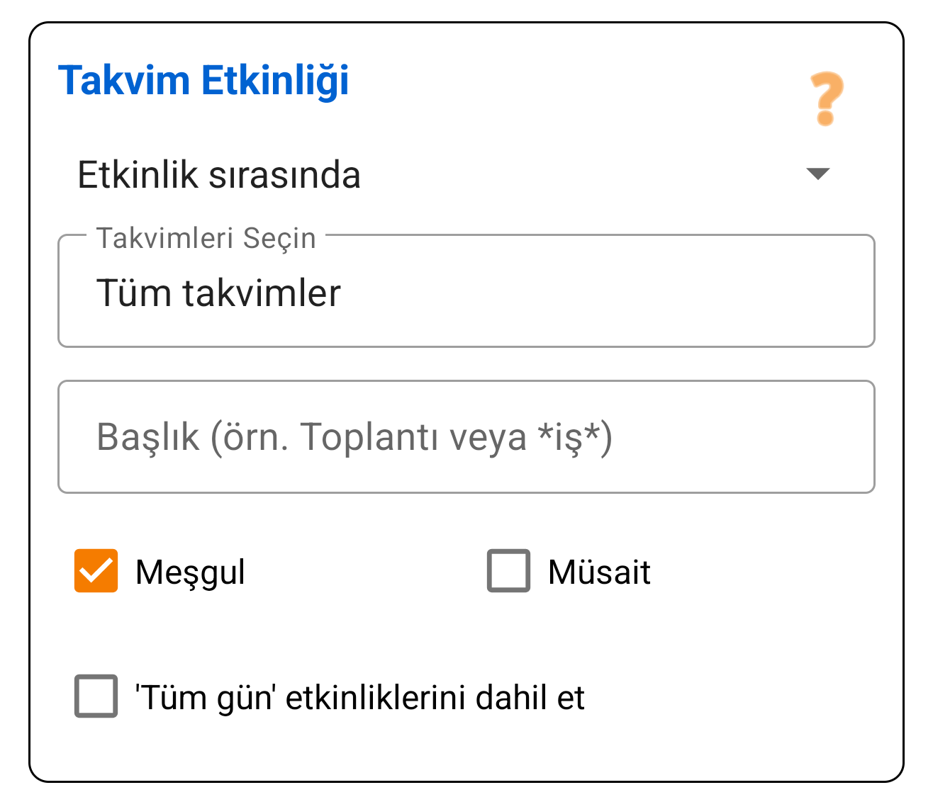Takvim Etkinliği