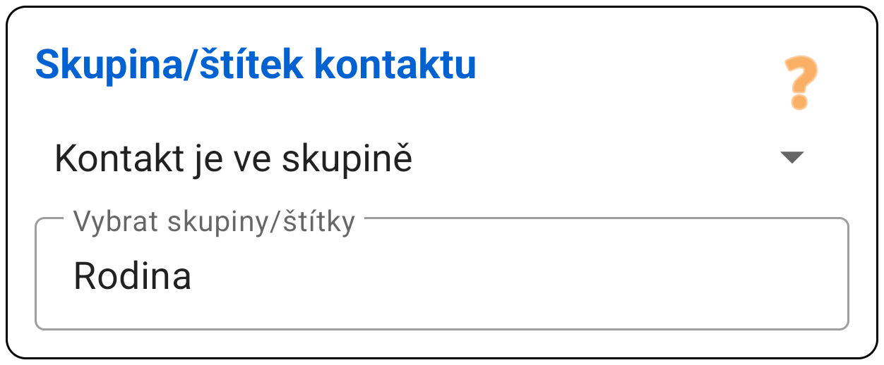 Skupiny kontaktů
