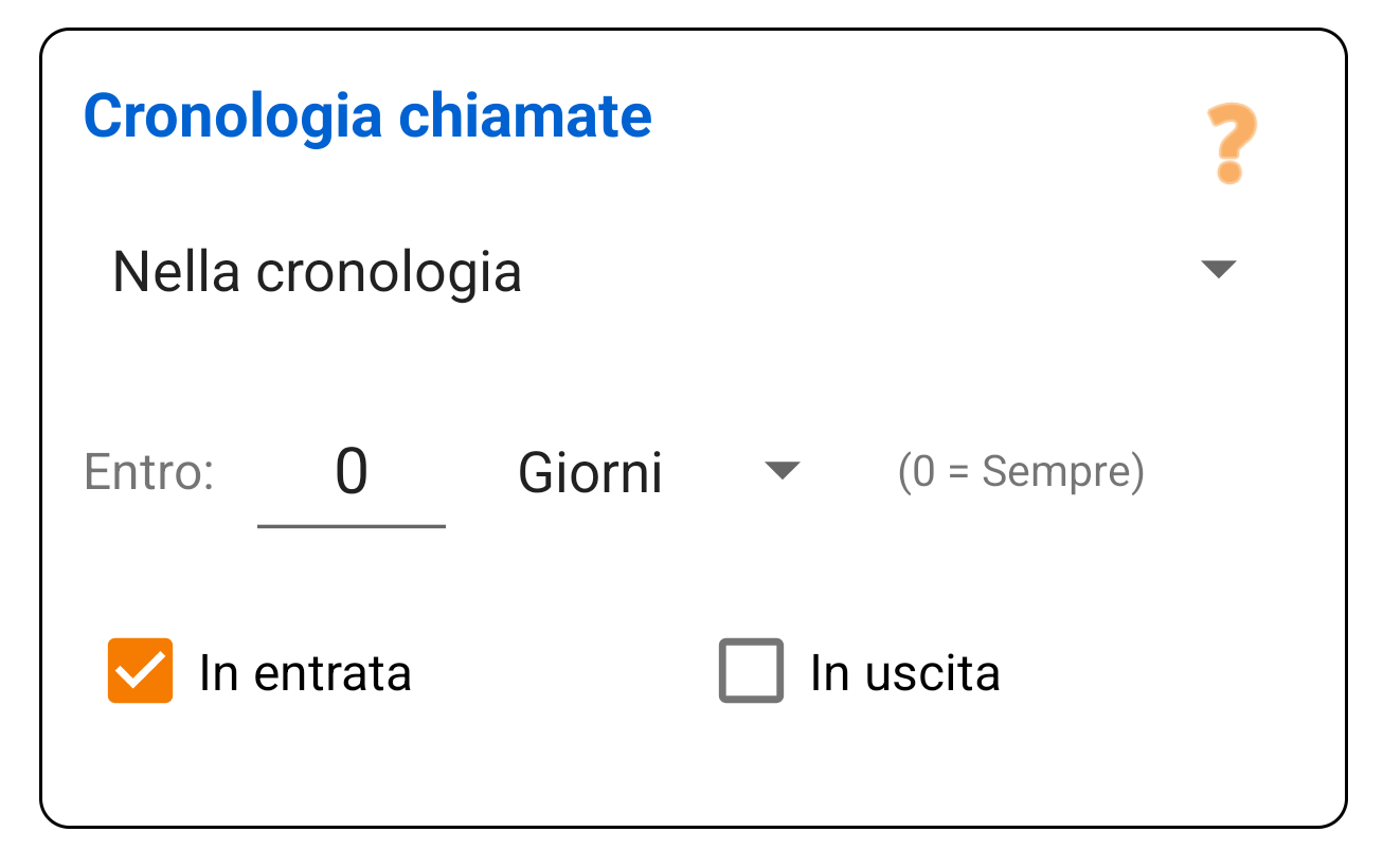 Cronologia Entrata
