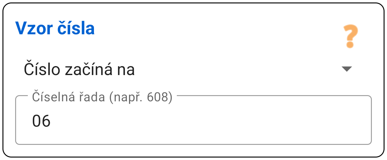 Telefonní čísla a vzory