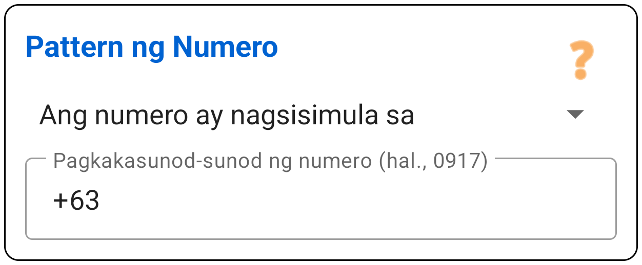 Pattern ng Numero