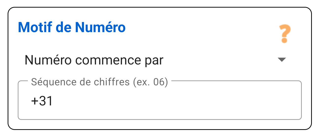Modèle de Numéro