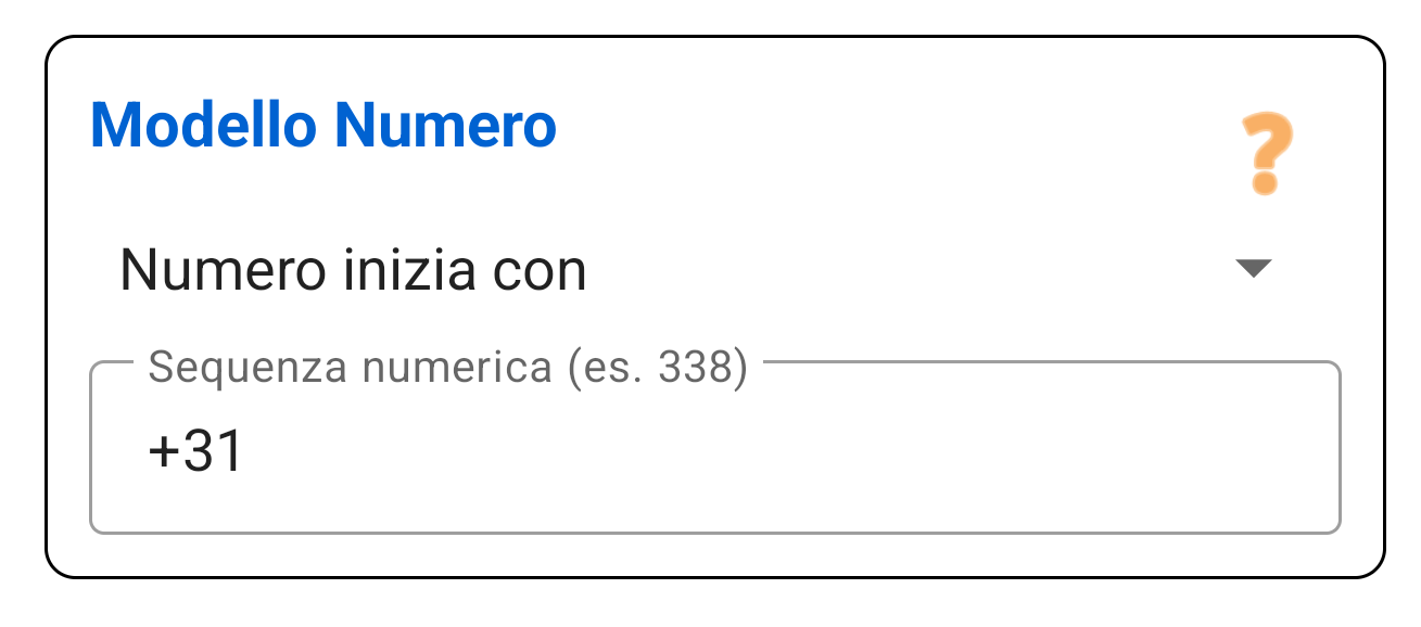Modello Numero