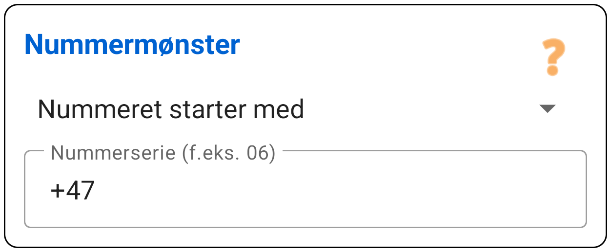 Nummermønster