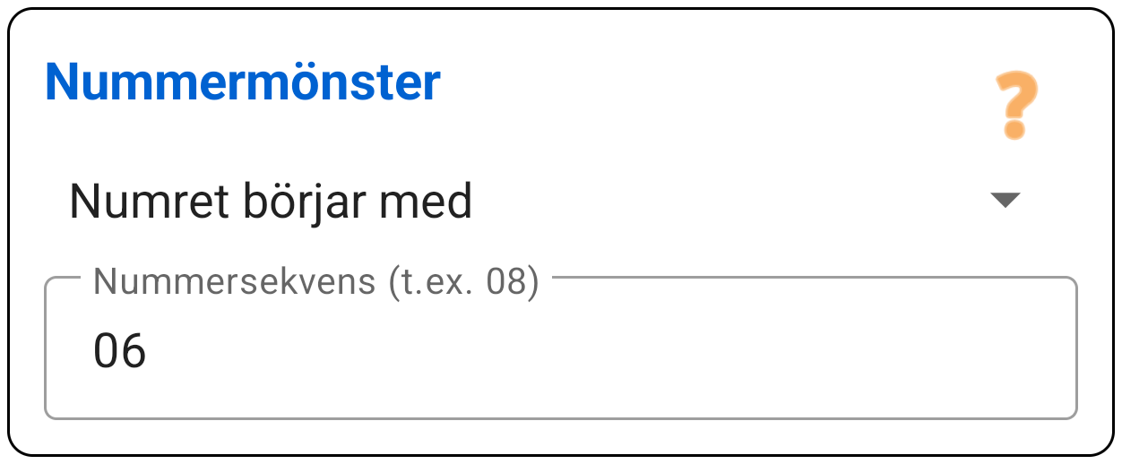 Telefonnummer & Mönster