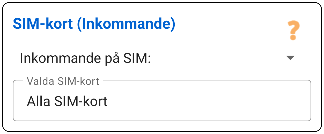 Mottagande SIM-kort