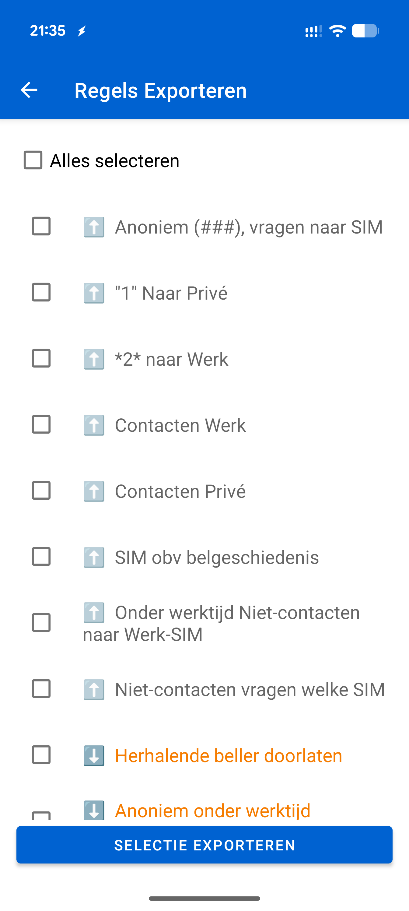 Back-up maken & Delen