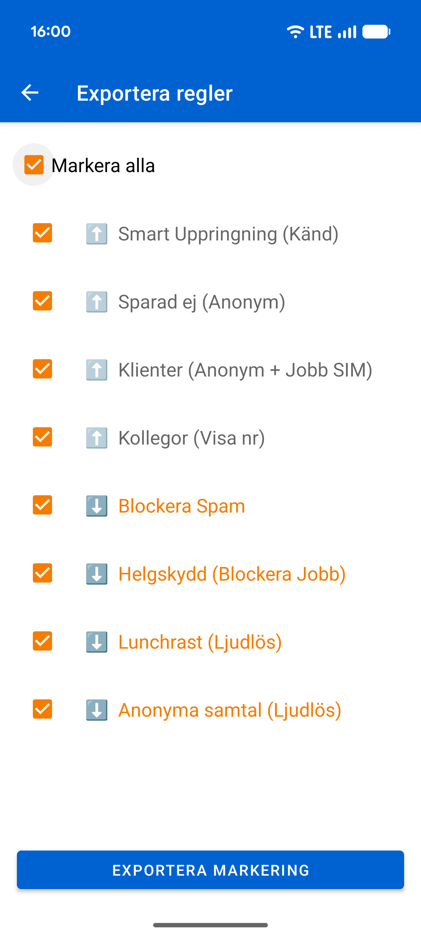Säkerhetskopiering & Återställning