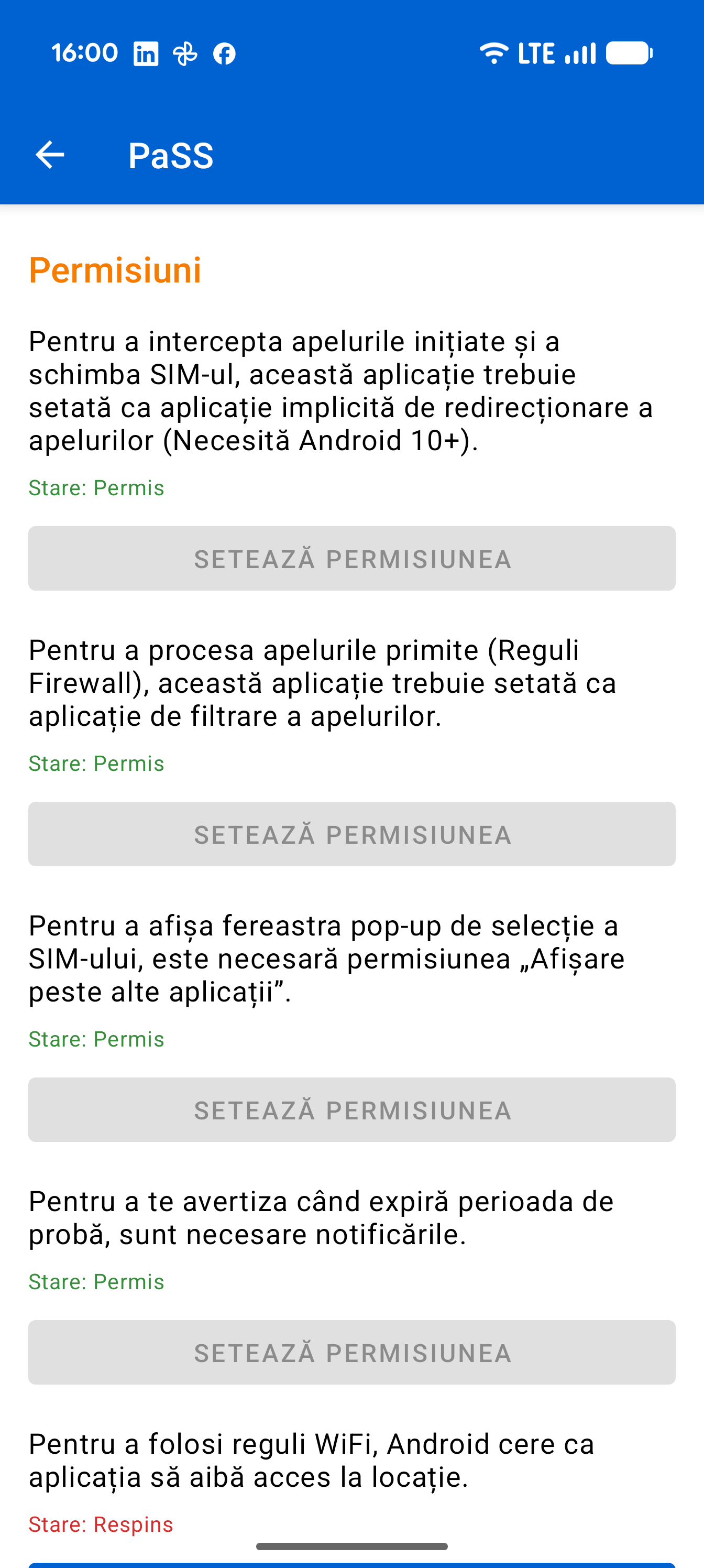 Settings Permissions