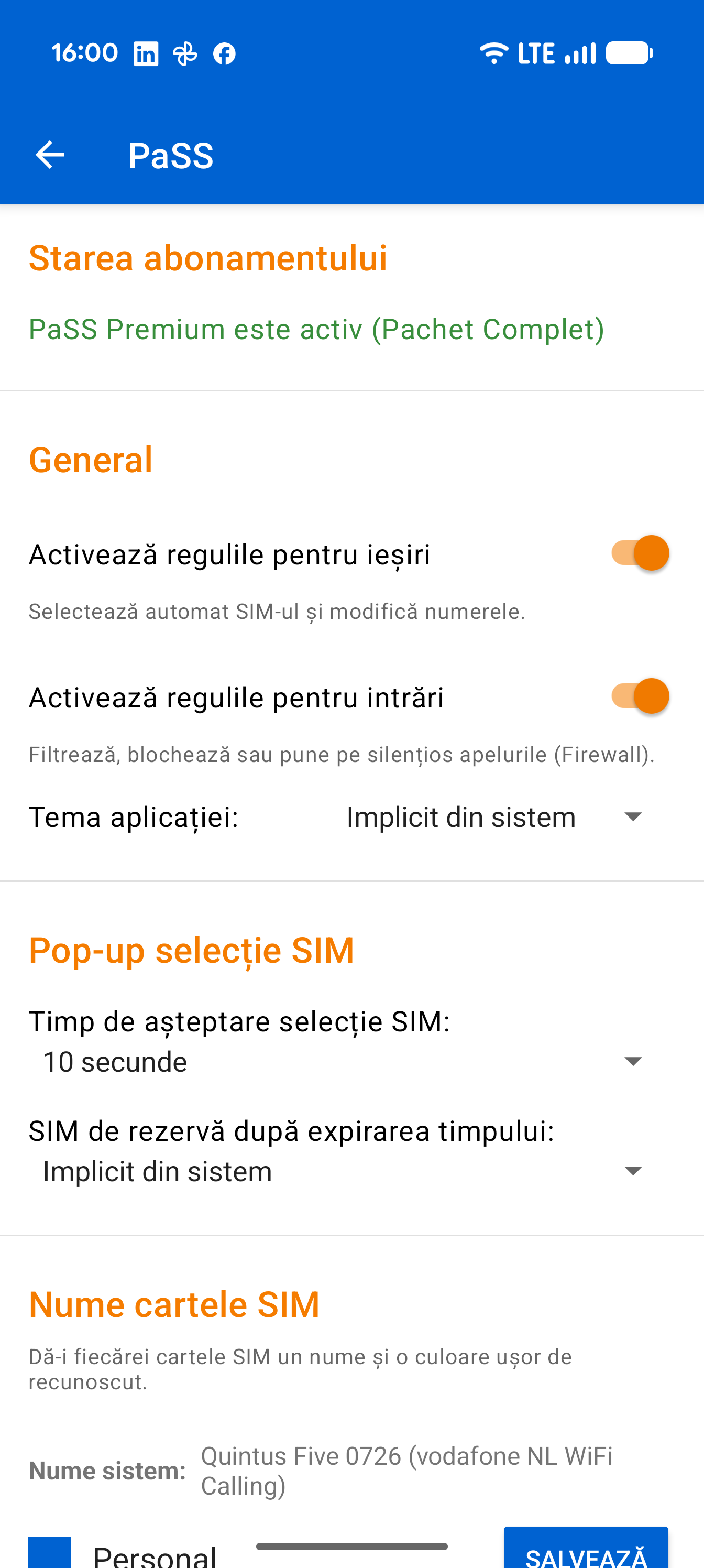 Settings Top