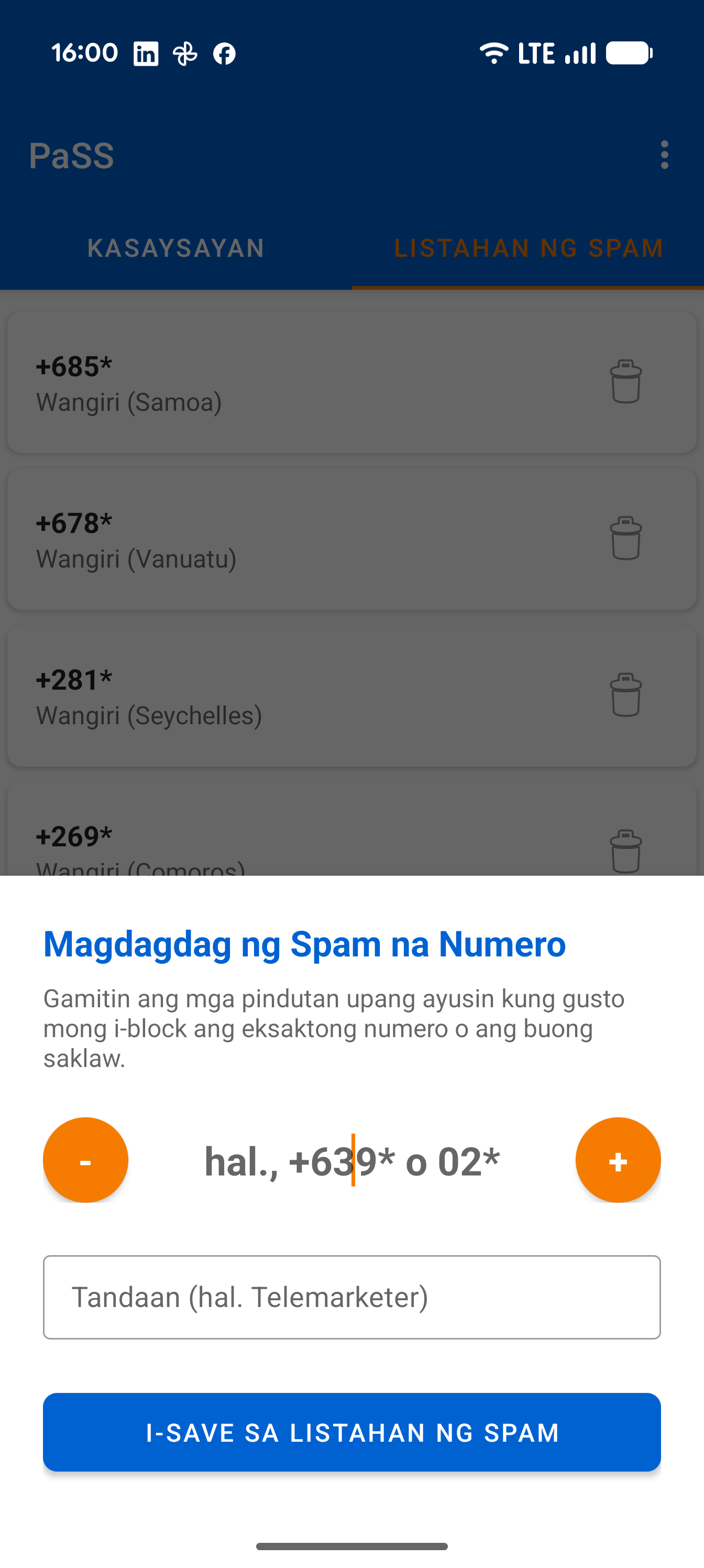 Add Spam