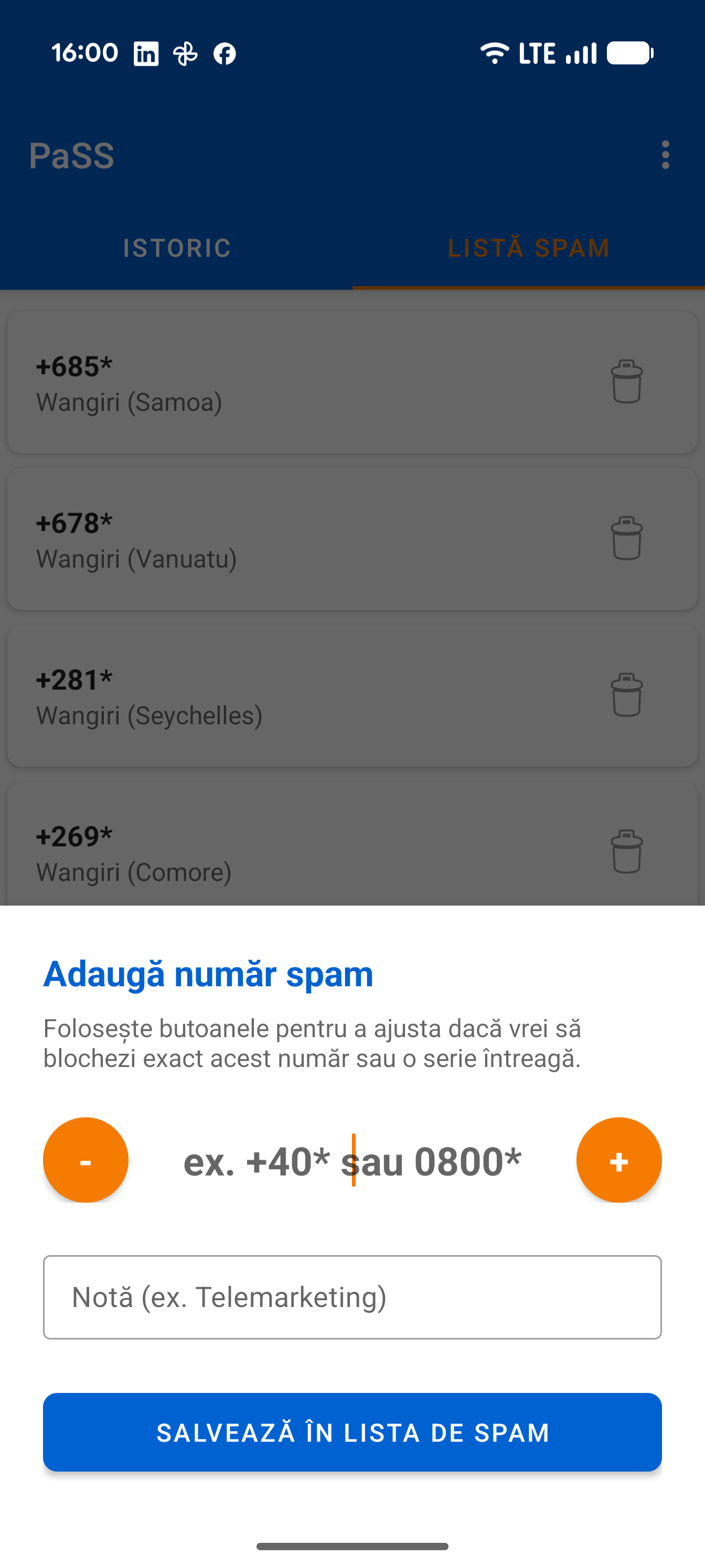 Add Spam