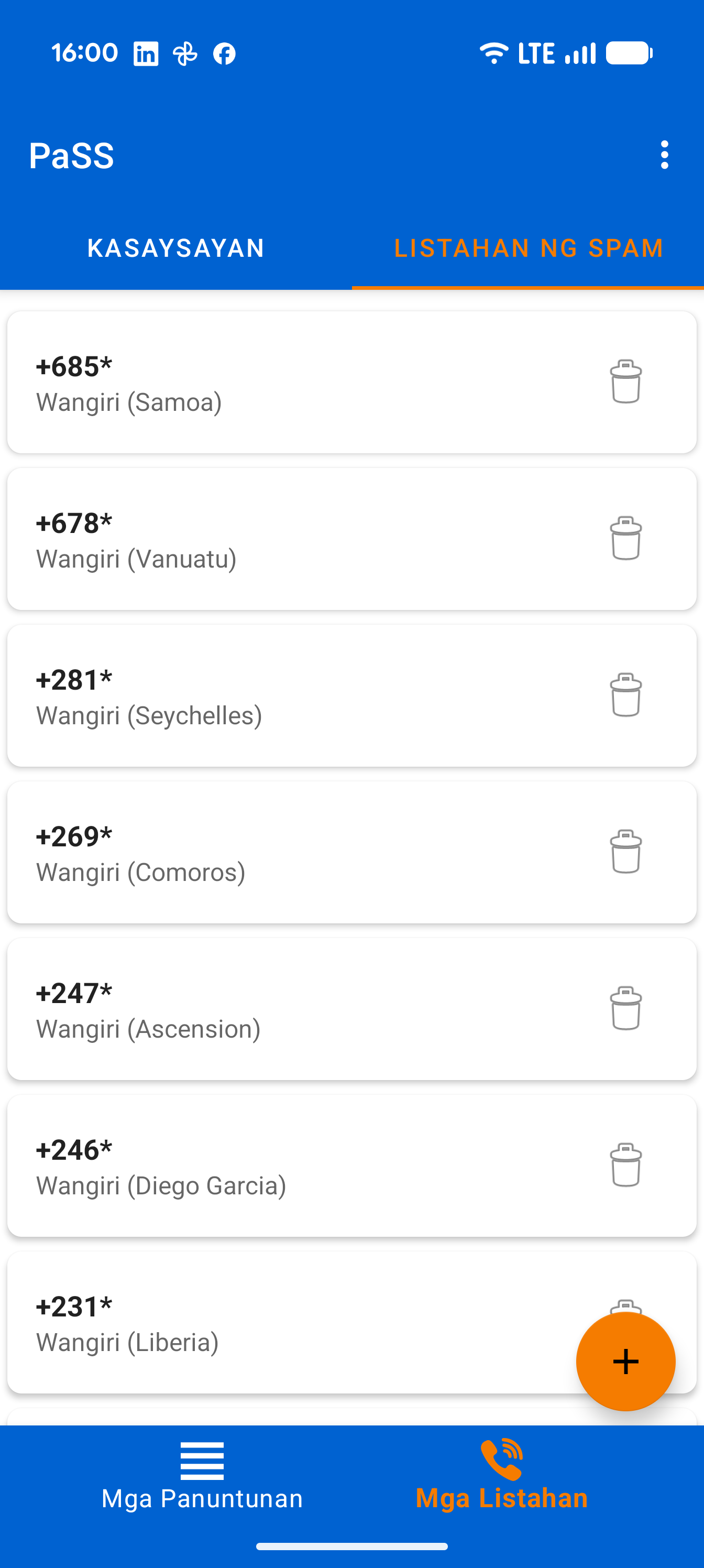 Spam List