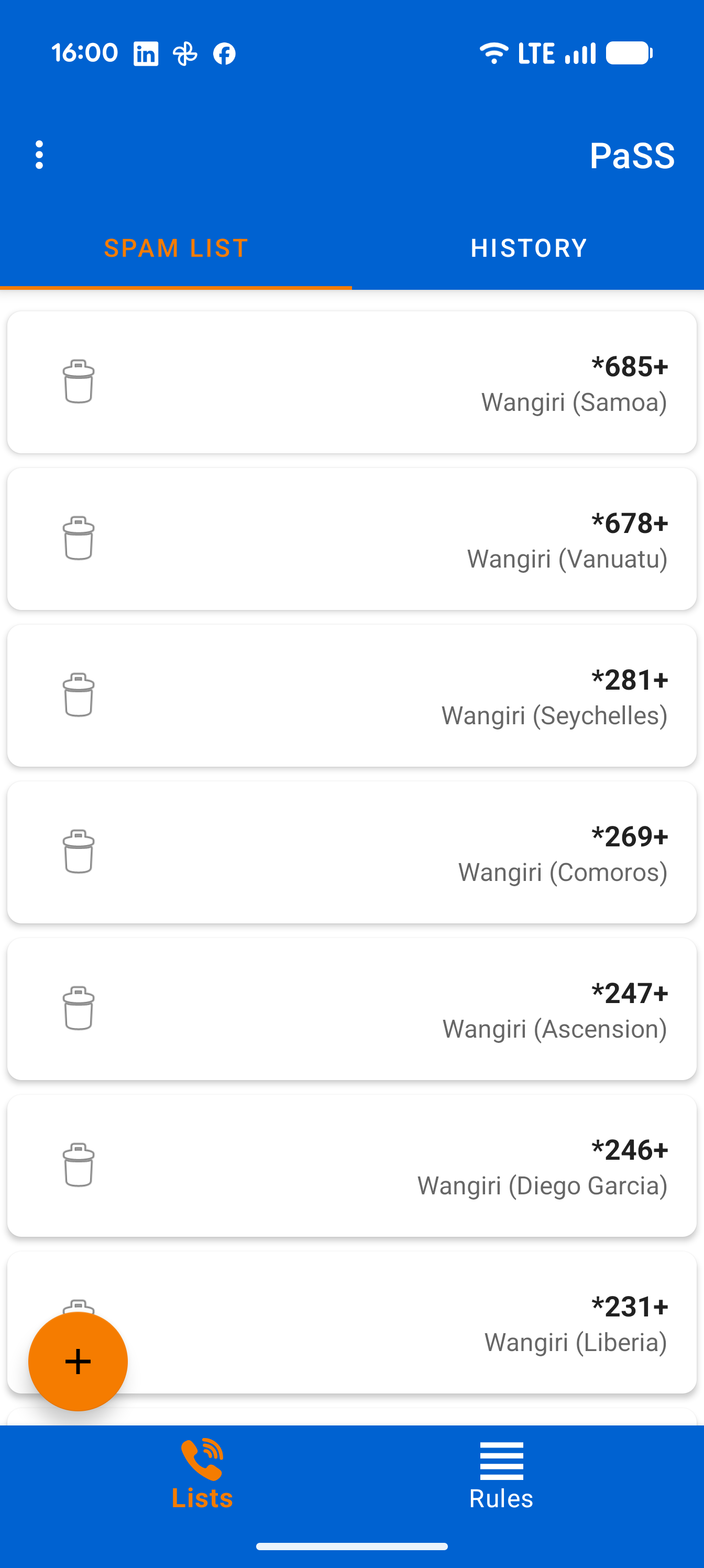 Spam List