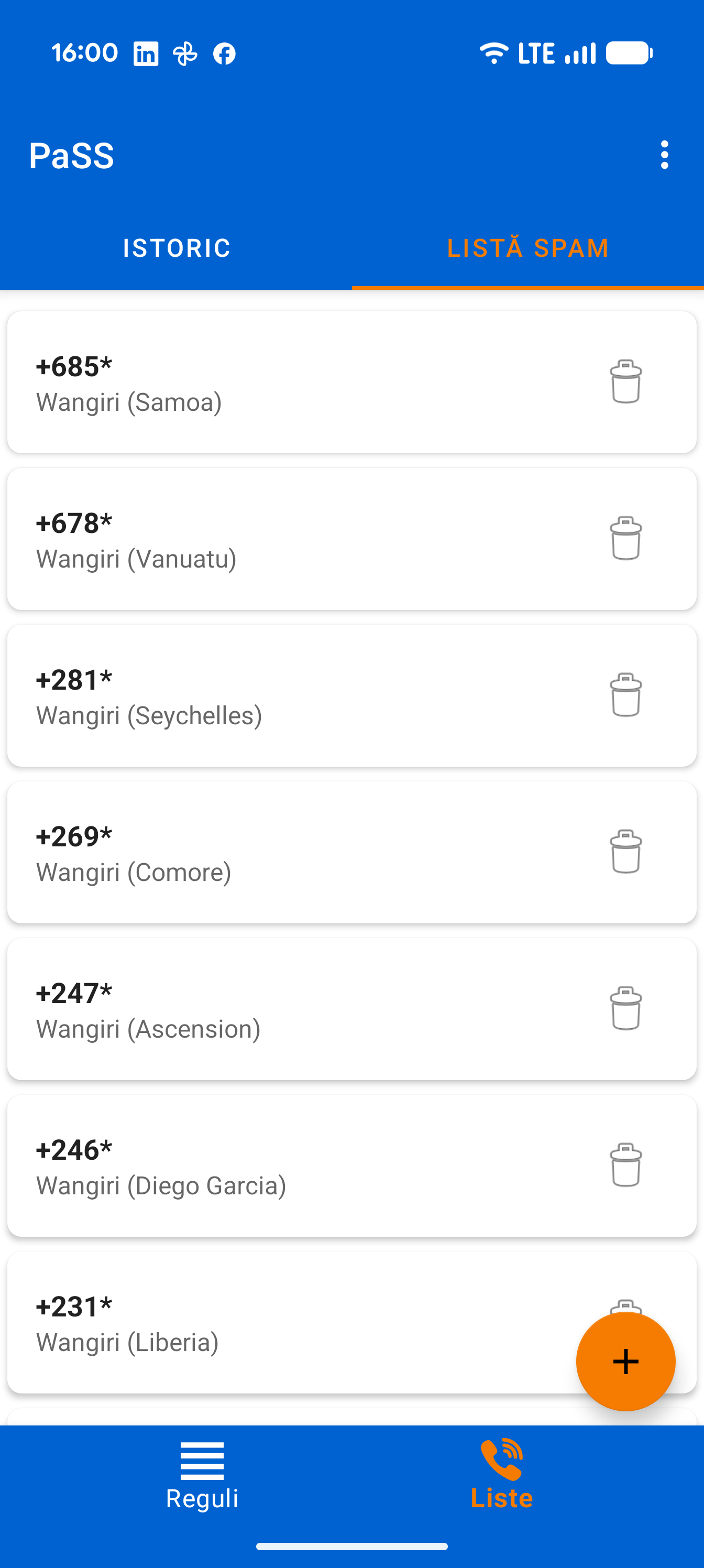 Spam List