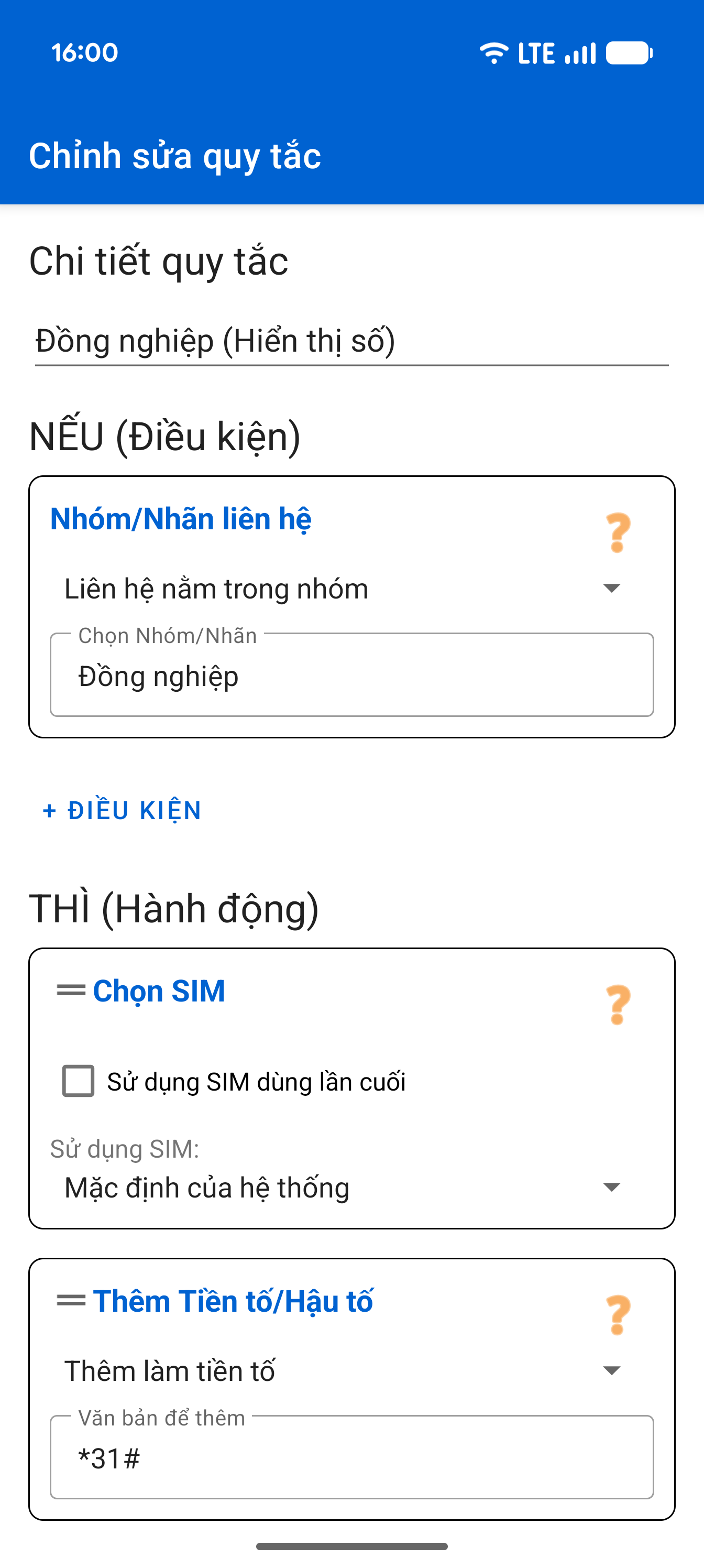 Trình chỉnh sửa Quy tắc